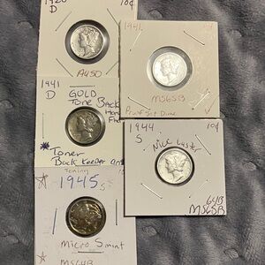 Vintage Coin Collection with Gold and Silver Tones